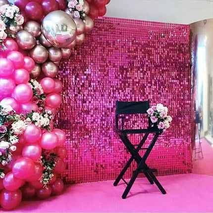 Rectangle Tinsel Curtain Shimmer Wall Backdrop 2m Length Party Decoration Sequin - Aimall