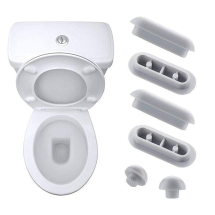 6PCS Toilet Seat Buffers Bumpers Replacement Pads Grey Stop Bumper Accessories - Aimall