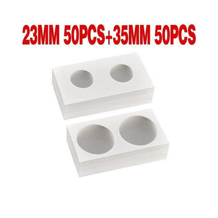 100X Staple Coin Holder Display Clear Window Storage Protect Penny Cent - Aimall