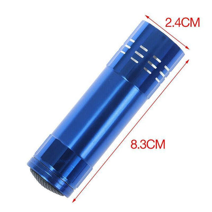 Mini Pocket 9 LED Camping Torch Ultra Flashlight Light Lamp Aluminum ( 1pc) AU - Aimall