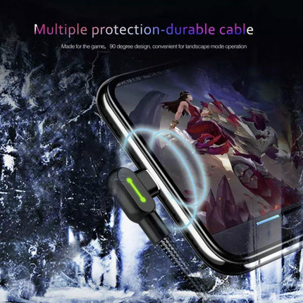 MCDODO Fast USB Cable Heavy Duty Charging Syn Charger iPhone 90 degree angle AU - Aimall