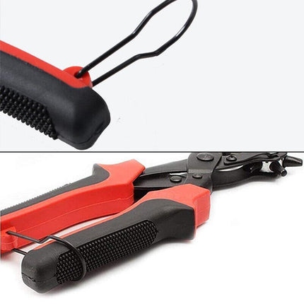 Multi-Size Revolving Leather Belt Eyelet Hole Punch Puncher Plier Craft Tool 10" - Aimall