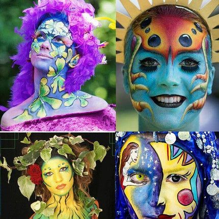 12 Colours Face Body Paint Oil Painting Art Make Up Set Halloween Party Fancy AU - Aimall