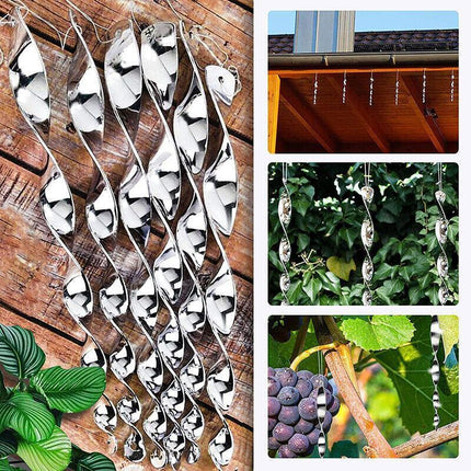 12PCS Reflective Bird Repeller Repellent Wind Twisting Scarer Deterrent Rods AU - Aimall