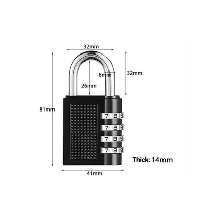 2PCS 4 Digit Combination Lock Key Security Padlock Anti Rust Weather Proof Locks - Aimall