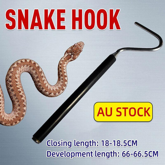 Snake Hook Adjustable Telescopic Snake Capture Hook Stainless Steel Reptile Hook - Aimall