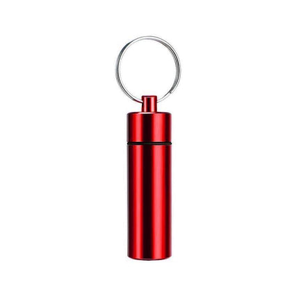 Aluminum Pill Box Case Bottle Cache Drug Holder Keychain Container Waterproof - Aimall
