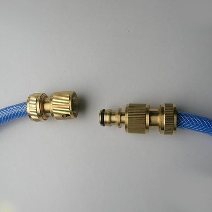 Garden Hose Connector Brass Copper Adapter Joiner 2 Way Fitting Male 48x15x9mm - Aimall