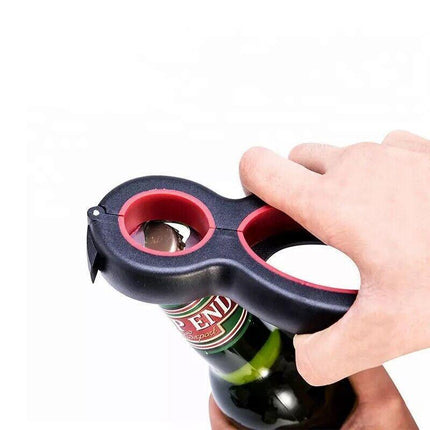 Multi 6 in 1 Bottle Opener Jar Can Manual Cap Lid Twist Off Gadget Kitchen Tool - Aimall