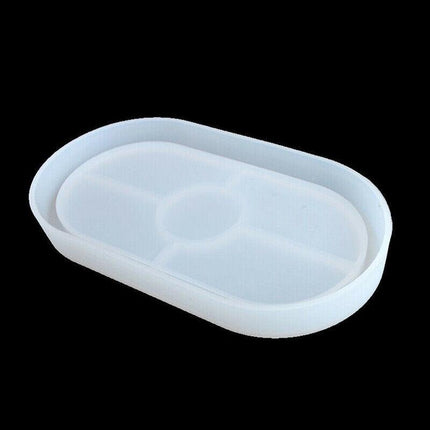 Silicone Ashtray Oval Coaster Mold Tray Epoxy Resin DIY Craft Tool Jewelry Mould - Aimall