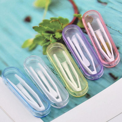 Contact Lens Tweezers Stick Inserter Remover Tool Kit Tip Storage Case Box Set - Aimall