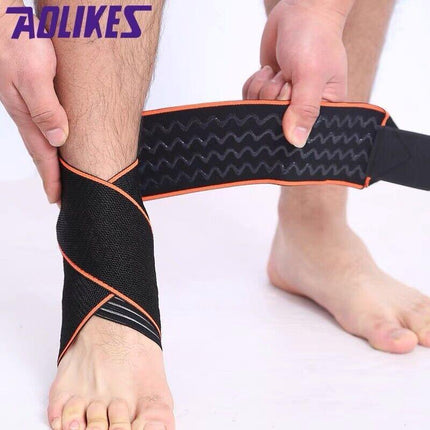 AOLIKES Ankle Brace Support Compression Elastic Foot Wrap Protector Sport AU - Aimall