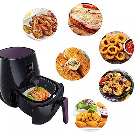 100PCS Air Fryer Liners 8/9 " Perforated Parchment Paper, Square Non-stick NEW - Aimall