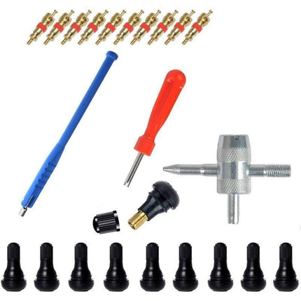 43PCS Car Tyre Valve Tool Stem Puller Base Quick Remover Tire Repair Installer - Aimall