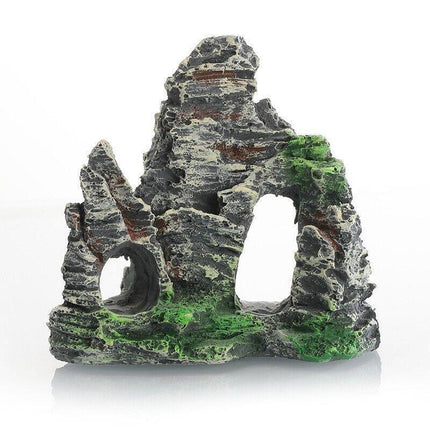Aquarium Rockery Landscaping Cave Mountain View Decoration Ornament Fish Tank - Aimall