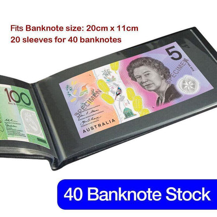 Banknote Album Stock Collection Storage Currency Holder Pocket Coin Paper Money - Aimall