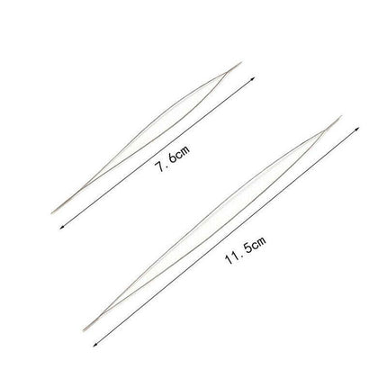 10PC Big Eye Beading Needles Easy Threading Tool for Bracelet Jewelry Making DIY - Aimall