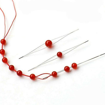 10PC Big Eye Beading Needles Easy Threading Tool for Bracelet Jewelry Making DIY - Aimall