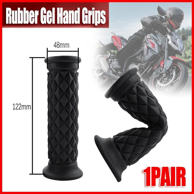 Motorcycle Rubber Gel Hand Grips For 7/8in 22mm Handlebar Sports Bike Universal - Aimall