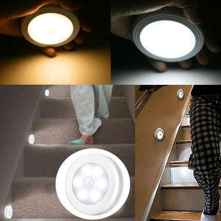 LED Motion Sensor Night Light Indoor Outdoor Battery Operated Stairs Hallway AU - Aimall