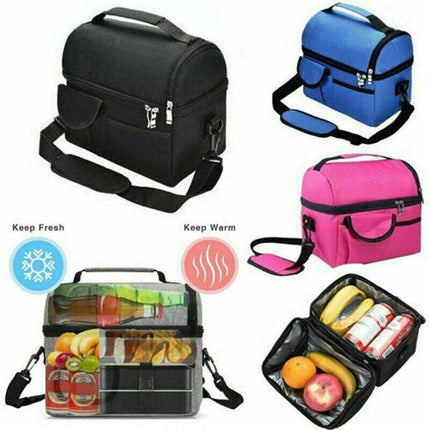 Insulated Lunch Bag Box Tote Cooler For Adults Women Men Hot Cold Food Thermal - Aimall