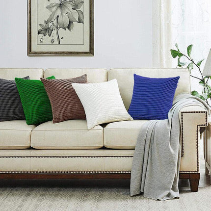 45x45 Plain Solid Colour Cushion Cover Decorative Pillow Case Home Multicoloured - Aimall