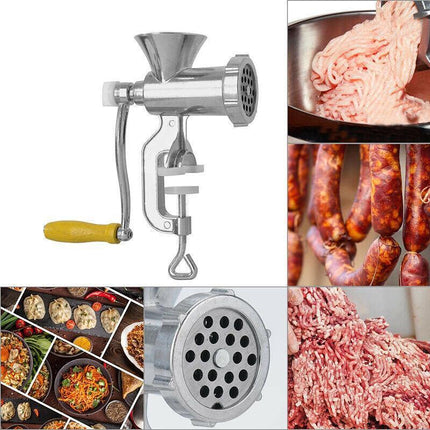 Manual Kitchen Meat Grinder Mincer Stuffer Table Hand Sausage Filler Maker AU - Aimall