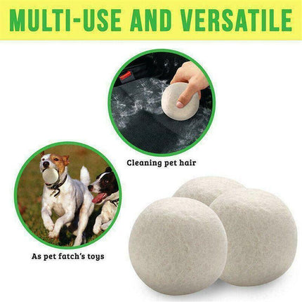 6PCS Wool Dryer Balls 100% Natural 7CM Hand Made Engergy Saving 1000 Loads AU - Aimall