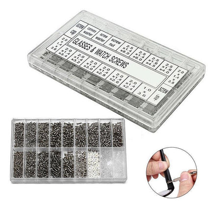 1000PCS Tiny Repair Screws Nuts Screwdriver Kit Set For Eyeglass Glasses WatchAU - Aimall
