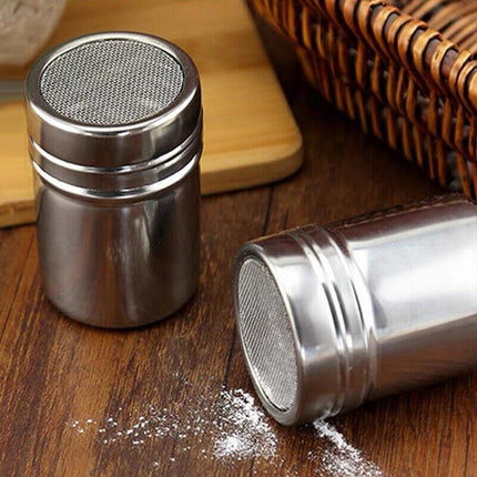 Stainless Steel Icing Sugar Cocoa Coffee Shaker Flour Duster Chocolate Powder - Aimall