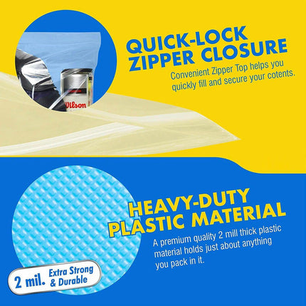 100-1000x 12 Sizes Zip Lock Plastic Bags Thick Resealable Ziplock WHOLESALE BULK - Aimall