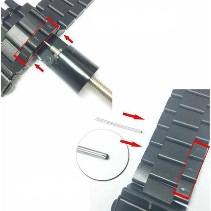 Metal Adjustable Watch Band Bracelet Repair Tool Link Pin Remover 6 Replace Pins - Aimall