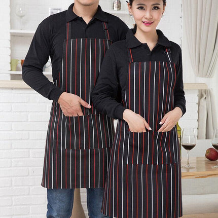 2PCS Apron with Pocket Chef Butcher Kitchen Restaurant Cook Wear COOKING&BAKING - Aimall