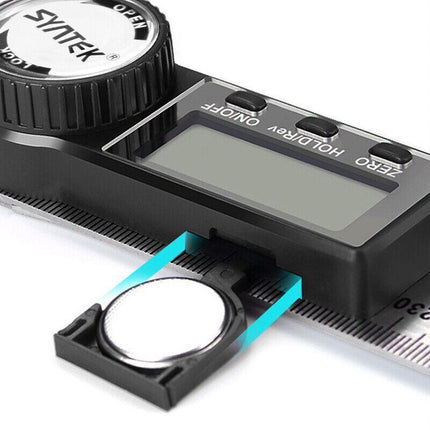 200MM Digital Angle Finder Ruler Protractor Measure Meter Stainless Steel 0-360° - Aimall