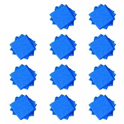 50PCS Blue Microfibre Cloths Car Cleaning Cloth Detailing Towels Washing Duster - Aimall