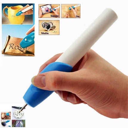 Electric Micro Engraver Pen Tip Engraving Cordless For Metal Jewelry Wood Glass - Aimall