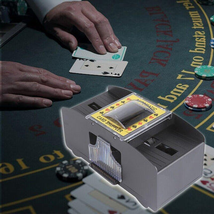 2 Deck Automatic Card Shuffler Poker Cards Shuffling Machine Casino Playing Game - Aimall