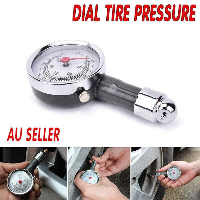 Tire Pressure Guage Car Bike Truck Car Tester Tyre Gauge Auto Dial NEW AU Stock - Aimall