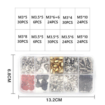 228PCS Computer PC Screws Kit Case Motherboard For CD-ROM Hard Disk Repair Tool - Aimall