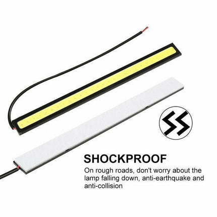 10X 12V Waterproof White DRL LED Strip Lights Bars Camping Caravan Boat Car COB - Aimall