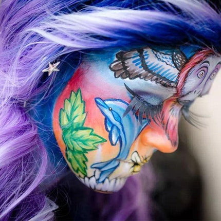 12 Colours Face Body Paint Oil Painting Art Make Up Set Halloween Party Fancy AU - Aimall