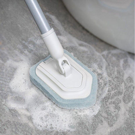 Long Handled Floor Scrubbing Brush Shower Cleaning Brush for Tubs, Tiles, Glass - Aimall