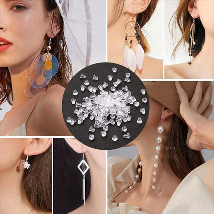 Pack of 100 x Rubber Earring Back Backs Backing Backings Stops 5mm Findings - Aimall