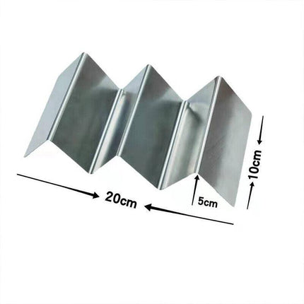 Stainless Steel Tray Taco Shell Holder Tortilla Stand Holds Kitchen Rack NEW AU - Aimall