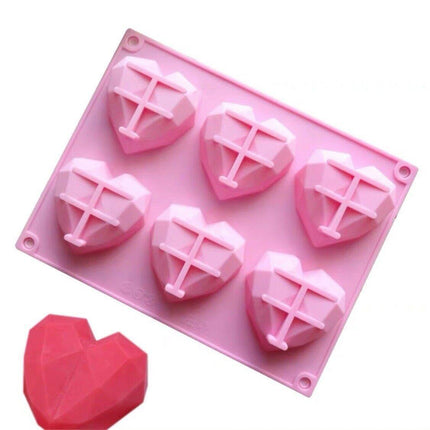 Heart Shape Candy Cake Chocolate Mould 3D Fondant Mold Silicone Sugar Craft DIY - Aimall