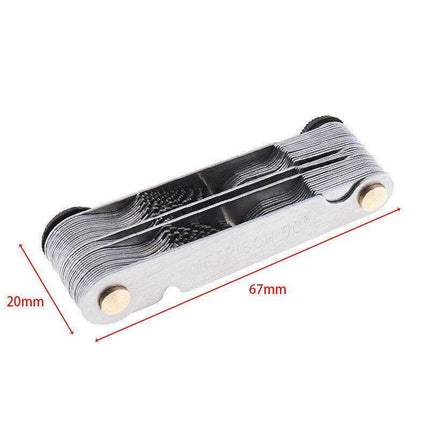 52 Blades Screw Gauge Thread Pitch Gage 60° Metric 55° Whit Worth Lock Up Device - Aimall
