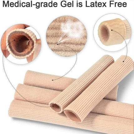 5PCS Silicone Tube Toe Gel Protector Corn Relief Foot Pain Soft Cushion Pad Cap - Aimall