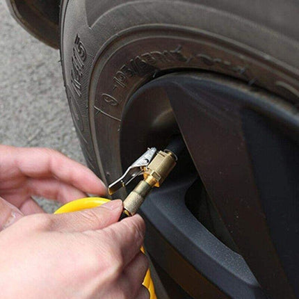 2PCS 8MM Car Tyre Wheel Tire Air Chuck Inflator Pump Valve Clip Connector Adapte - Aimall