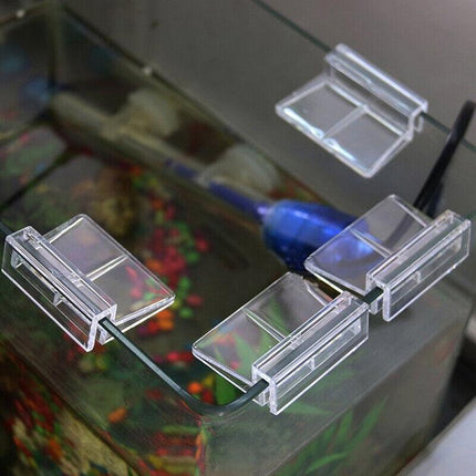 4PCS Plastic Clips Glass Cover Support Holder Aquarium Fish Tank 6/8/10/12mm New - Aimall