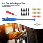 43PCS Car Tyre Valve Tool Stem Puller Base Quick Remover Tire Repair Installer - Aimall
